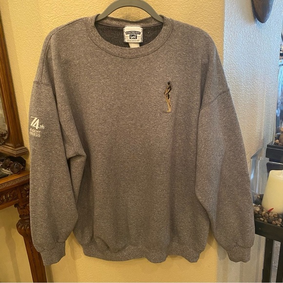Lee Other - Vintage LEE Gray 74th Academy Awards Embroidery Crewneck Sweatshirt Size XL
